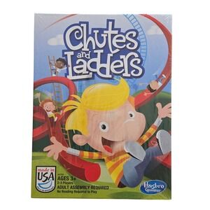 Chutes and Ladders Board Game Hasbro Kids Ages 3+ New Sealed